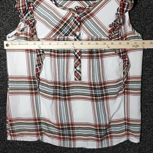 Time and Tru XL 16-18 Sleeveless Ruffles Red, Navy, Black and White - Picture 7 of 12